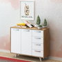 Hanah Home Armario Multiusos Waga Roble y Blanco